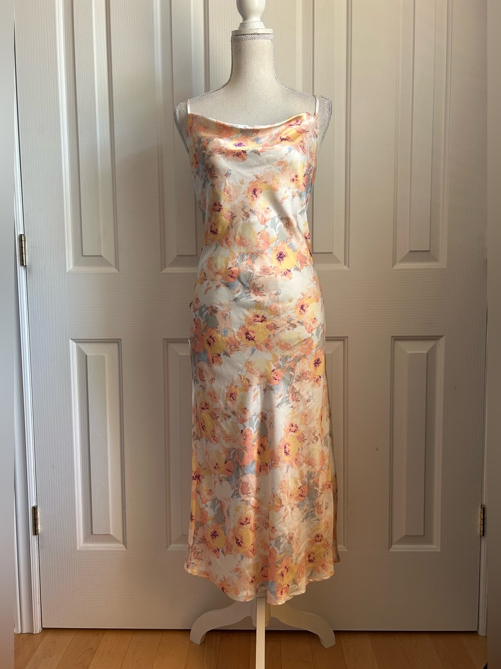 NWT BARDOT Sleeveless Floral Maxi Slip Dress, Multicolour, Size 8/Medium